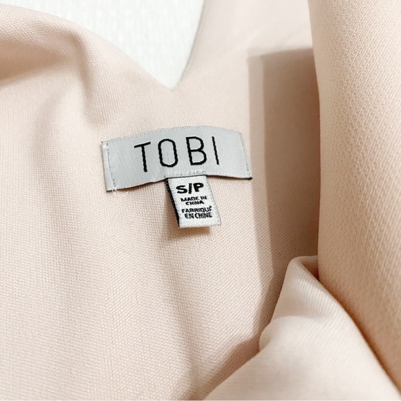 Tobi WONDER WHY BLUSH PINK SLEEVELESS SCALLOPED MINI SHIFT DRESS - S - Picture 8 of 11